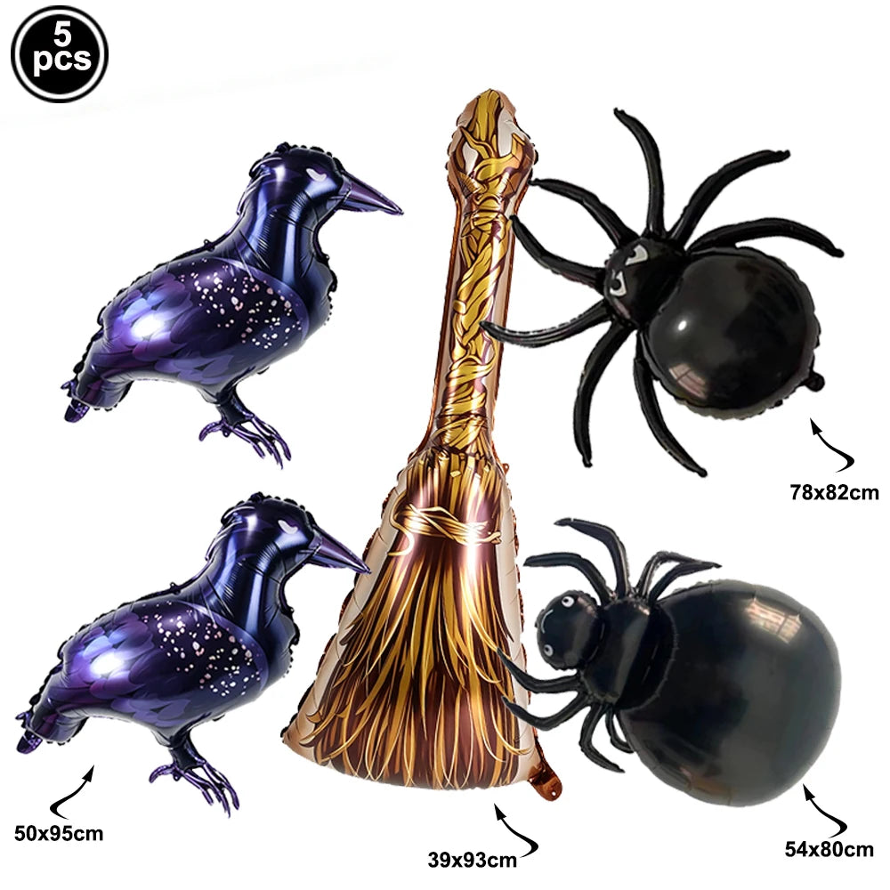 Large Halloween Standing Foil Balloons Haunted House Castle Skull Coffin Witch Mylar Balloon Halloween Party Decoration Balloon