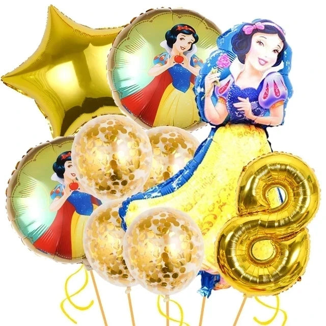 Snow White Theme Birthday Children's Party Decoration Party Disposable Tableware Supplies Balloon Atmosphere  Decor Baby Shower