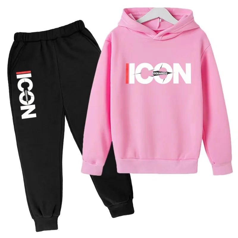2026 Children's Hooded Sweatshirt with Letters - 3-13 Years Old Coat+Jumpsuit + Pants - Brand Set - Boys' and Girls' Children's