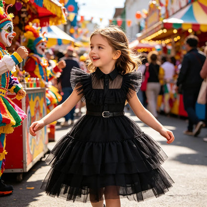 Kids School Ball Gown Girls Halloween Carnival Princess Cosplay Costumes Summer Dresses Child Birthday Party Dress Baby Clothes