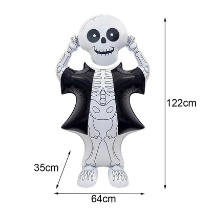 Large Halloween Standing Foil Balloons Haunted House Castle Skull Coffin Witch Mylar Balloon Halloween Party Decoration Balloon