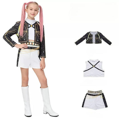 Zoey Rumi Mira Cosplay Costume kpop Women Girls Halloween Carnival Audlt Kids Child Party Role Playing Outfits