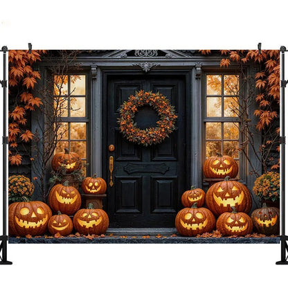LS Halloween Pumpkin Shop Backdrops Child Baby Photo Props Adult Kids Decors Photography Trick or Treat Photo Studio Backgrounds