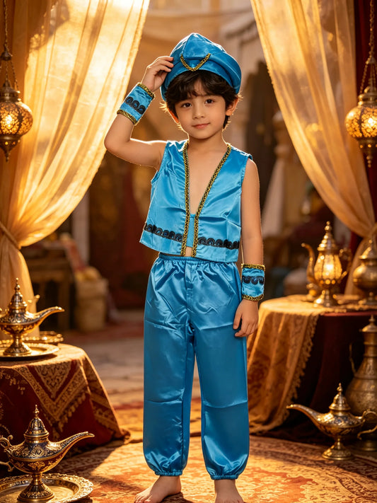 Kids Arabian Prince Aladdin Cosplay Full Costume Set