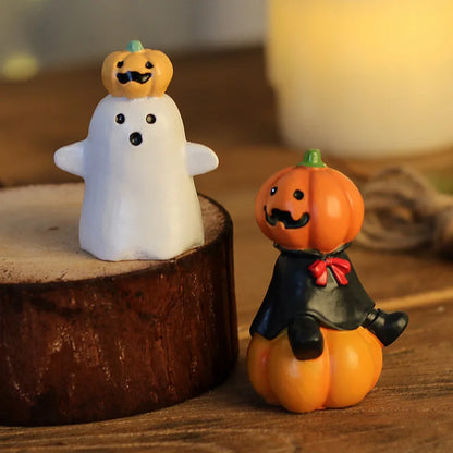 Halloween Mini Resin Figurines: Owls, Bats, Ghosts, Pumpkins, and Vampires—Desktop Decor and Photo Props