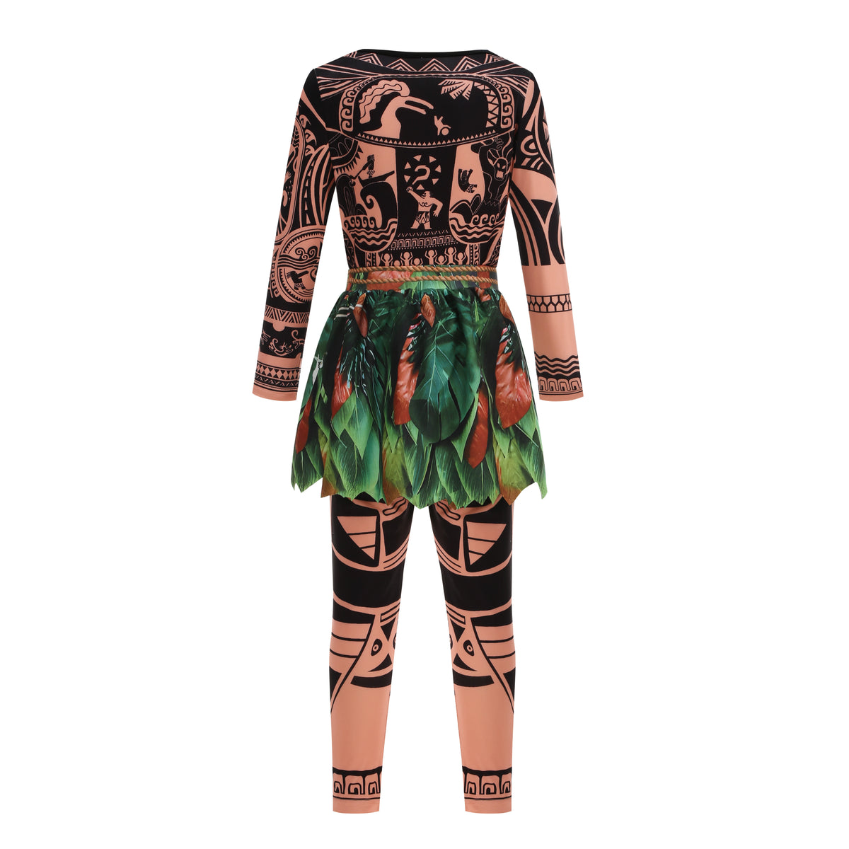 Moana Character Maui Clothes Tattoo Pants Boys Costume Kids Cosplay Birthday Carnival Performance Fish Hook Knife Outfits