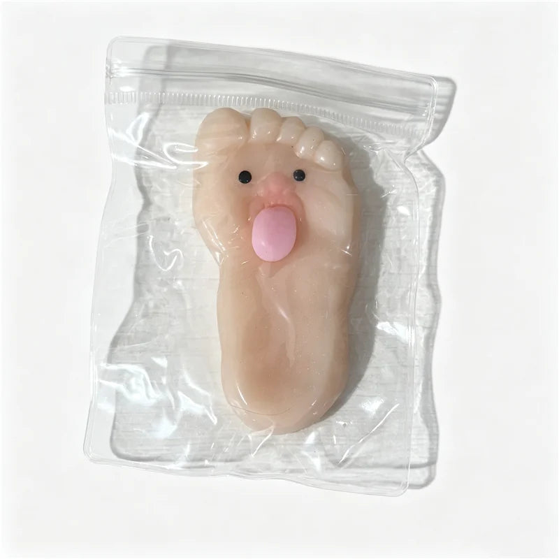Ugly Cute Foot Banana Mochi Squishy Toy TPR Quick Rebound Sticky Hand Fidget Toy Anti Anxiety Prank Stress Relief Squeeze Toy