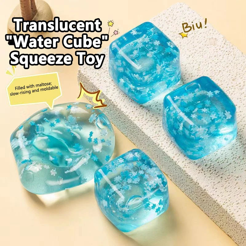 Slow Rising Snowflake Ice Cube Squishy Soft Squeeze Stress Relief Sensory Fidget Toy Hand Exercise Calming For Adults Kids