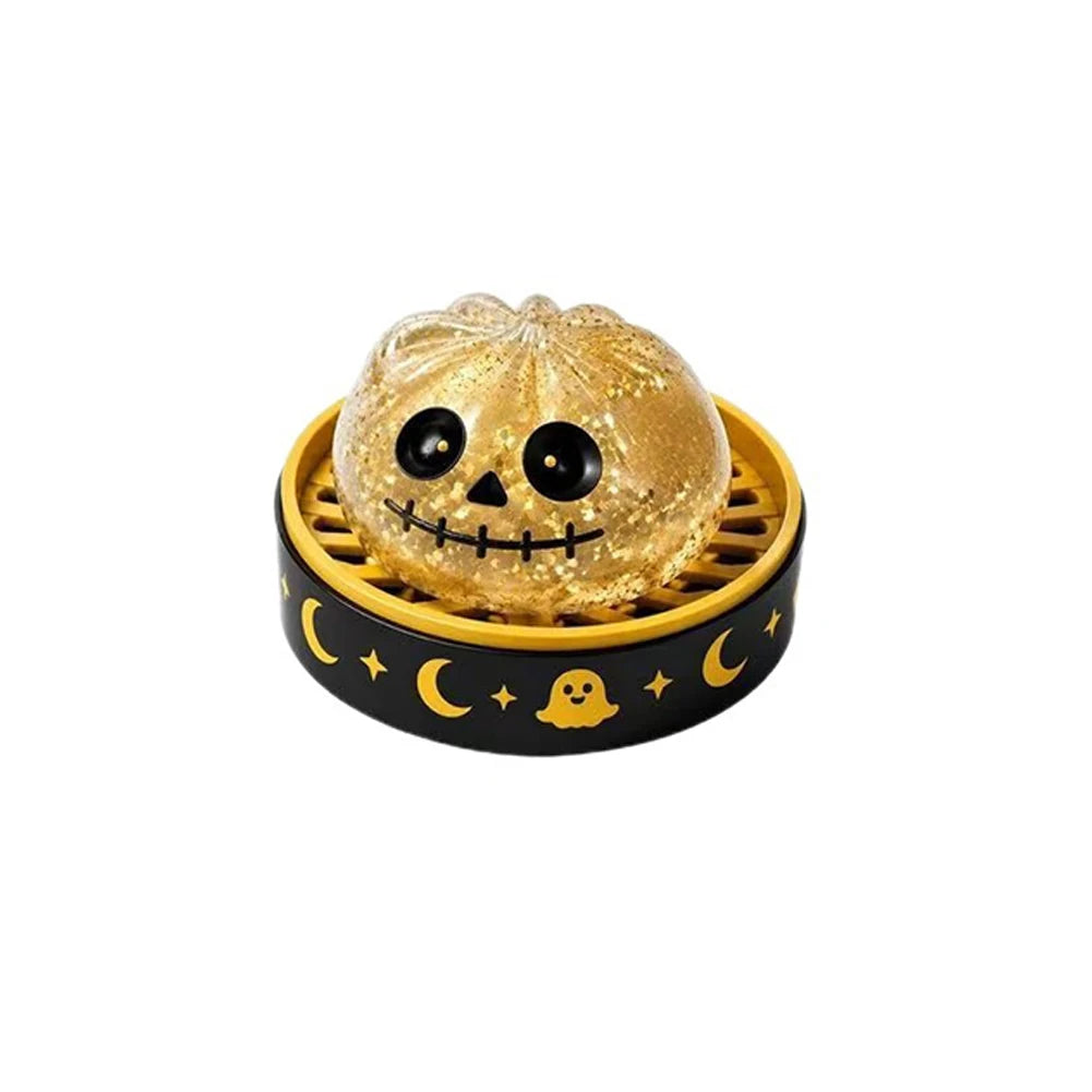Children Halloween Squeeze Fidget Toys Pumpkin Blow Bubbles Stress Relief Anti-stress Toys for Kids Adult Christmas Gifts