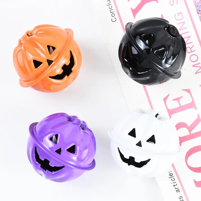12pcs Halloween Jingle Bells Mini Pumpkin Head Bells for Home Party Tree DIY Hanging Pendant Happy Halloween Festival Ornament