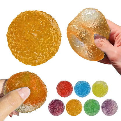 Squishy Ice Ball Maltose Fidgets Toy Super Soft Pink Mochi Slow-rebound Squeeze Toy Anti-Stress Toy for Adults Hand Exercise