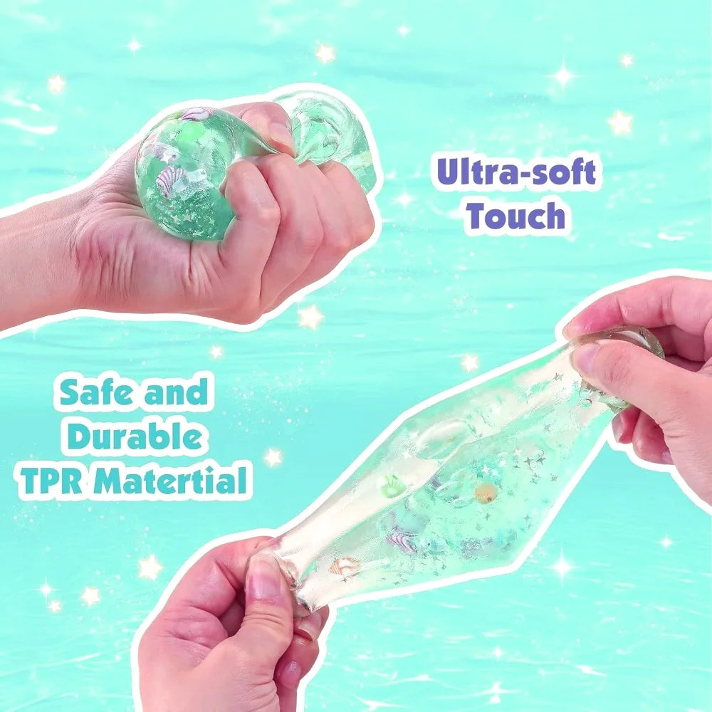 Taba Squishy Stress Balls Cube - Ocean Sensory Fidget Toy Slow Rise Squishy Toys for Adults Squeeze Relax Gift