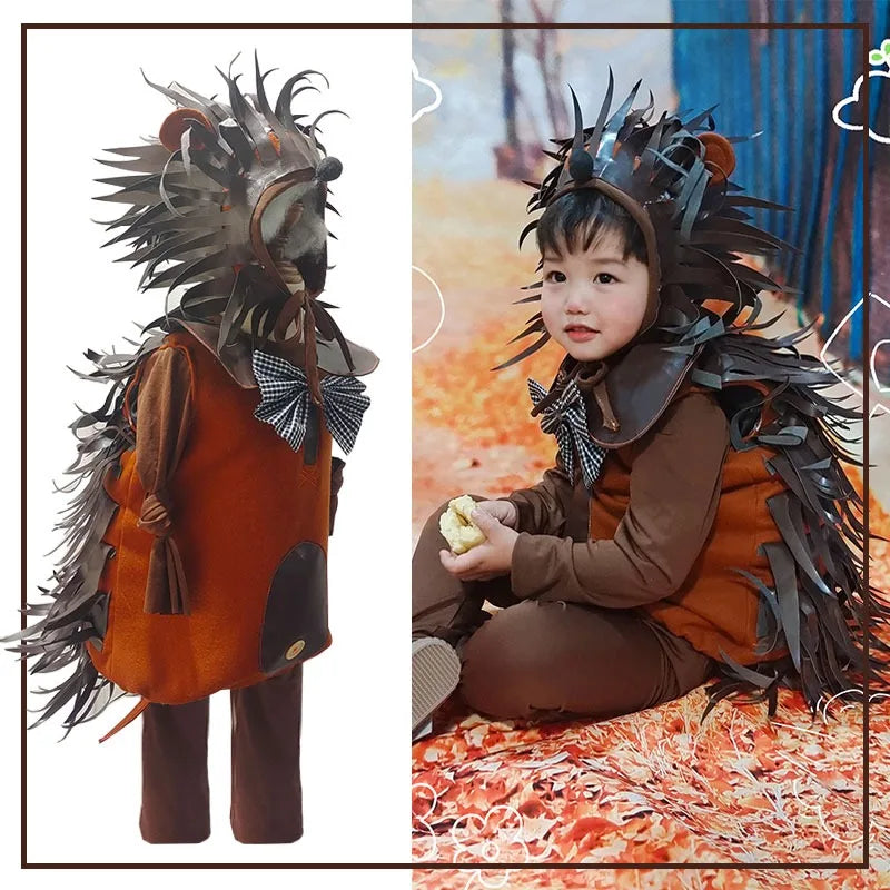 Boys Girls Hedgehog Costume Toddler Cosplay Animal Costumes Kids Party Fancy Dress Outfit Children Cartoon Performance Clothing