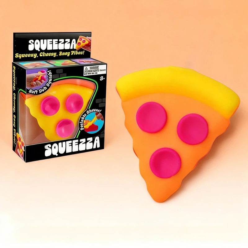 NeeDoh Pizza Sensory Fidget Toys Slow Rebound Anti-Anxiety ADHD Squishy Cube Squishy Squeeze Toys Holiday Gifts for Focus New