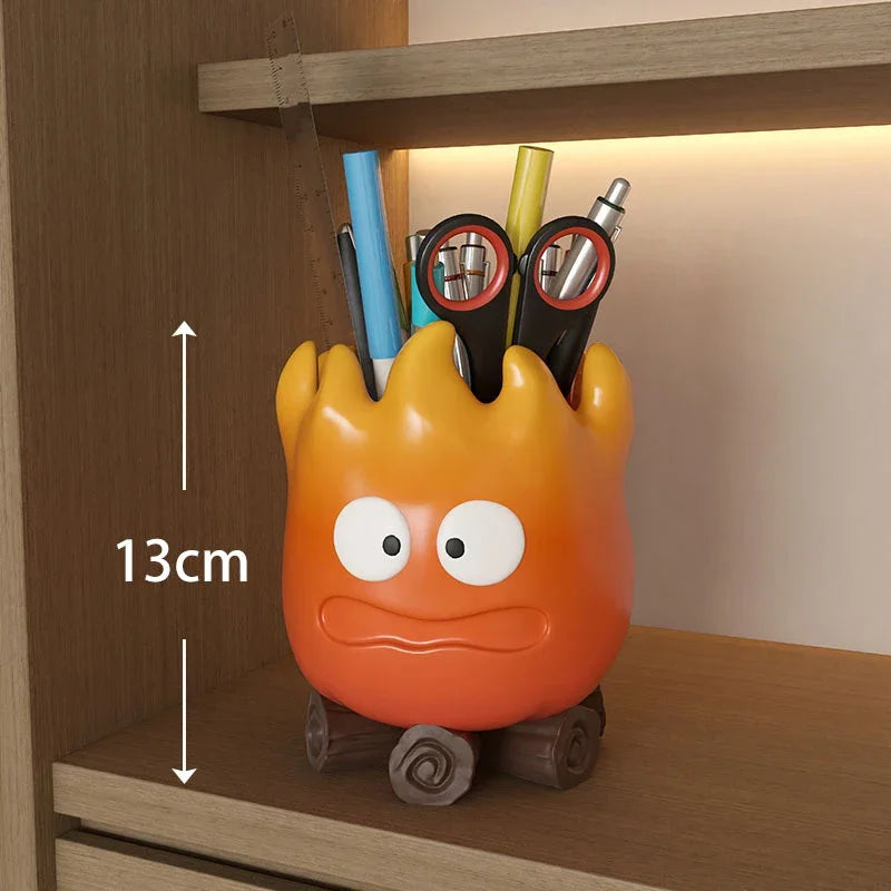 New Calcifer Fire Desktop Decoration Creative Home Living Room Porch Key Storage Tray Cartoon Snack Organizer Table Ornaments