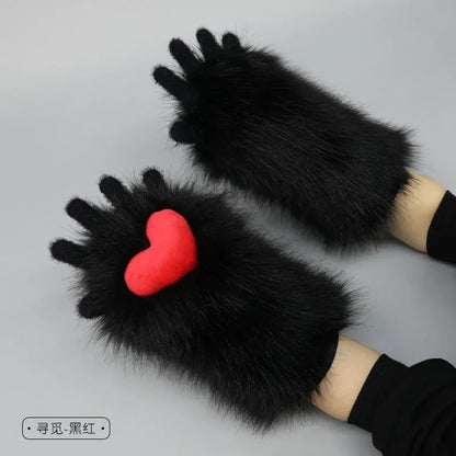 Headset Furry Kig Cosplay Mask Paw Head Base Comiket Furry Fursuit Kigurumi Animal Cat Doll Beast Halloween Role-playing Costume