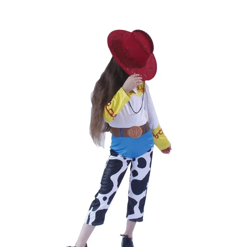 Movie Story Jessie Cosplay Costumes Cowgirl Bodysuits Hat Suits Halloween Cowboy Woody Roleplay Party Clothing