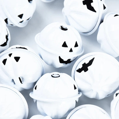 12pcs Halloween Jingle Bells Mini Pumpkin Head Bells for Home Party Tree DIY Hanging Pendant Happy Halloween Festival Ornament