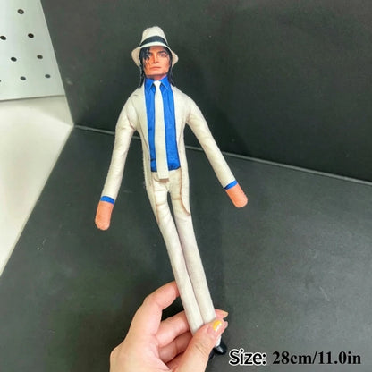 Michael Jackson Plush Bendable Abstract Joint Mobility Stuffed Ornament Hot Figure Cosplay Prop Flexible Collection Favor Gift