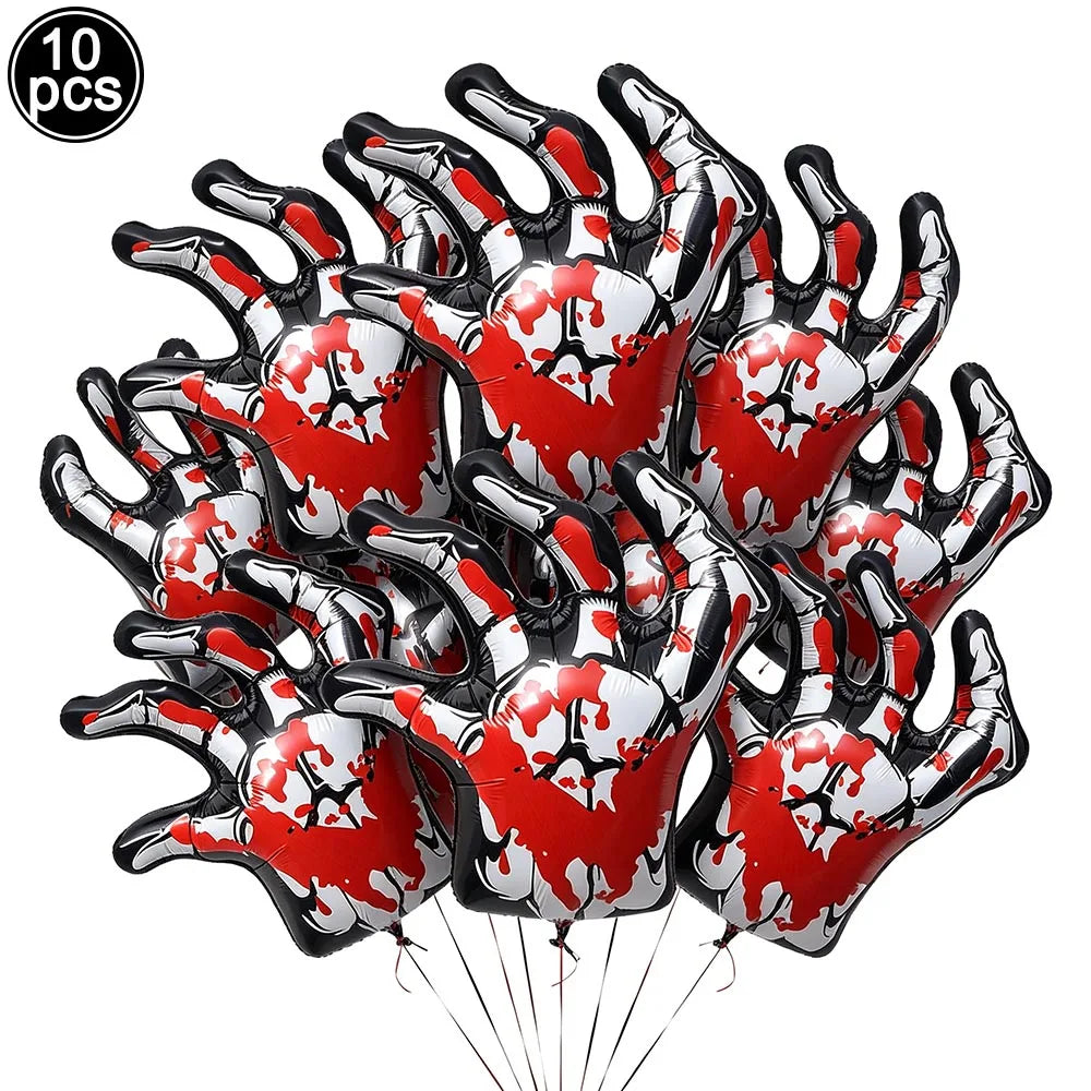 Large Halloween Standing Foil Balloons Haunted House Castle Skull Coffin Witch Mylar Balloon Halloween Party Decoration Balloon