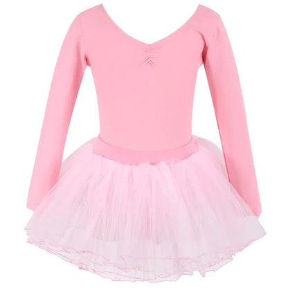 Children Ballet Costume Leotards for Girls Dance Wear Ballet Tutu Gymnastics Romper Dance Outfits with Skirt Kids Clothes
