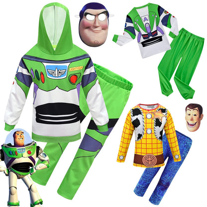 Astronaut Buzz 111Cartoon Character Animation Character Costume Children's Woody Costume Top and pants Cowboy  Anime sos