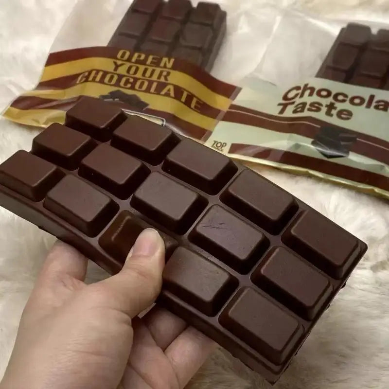 PU Squishy Chocolate Bar Toy Ultra Slow Rising Realistic Soft Squeeze for Stress Relief and Sensory Play for Kids Adults