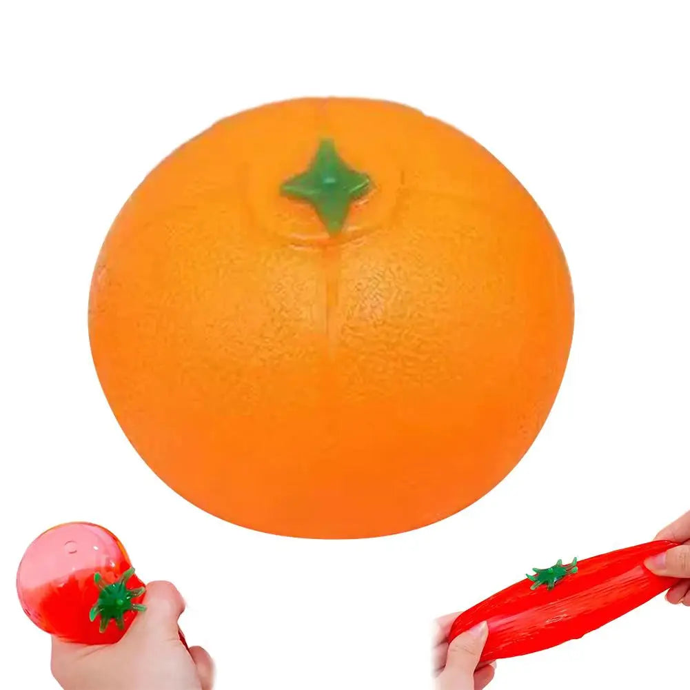 Simulation Fruit Squeeze Water Ball Tomato Strawberry Sensory Stress Relief Toy Funny Soft Squishy Birthday Gift for Kids