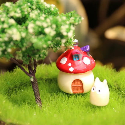 4 Sizes Fairy Garden Accessories Miniature Mushroom Ornament Statue Figurines Plant Pot Dollhouse Home Garden Decor Craft