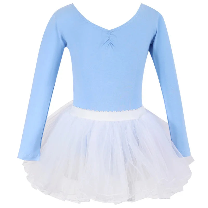 Children Ballet Costume Leotards for Girls Dance Wear Ballet Tutu Gymnastics Romper Dance Outfits with Skirt Kids Clothes