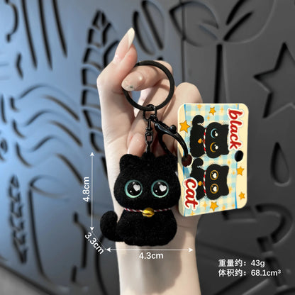 Cute Cat Keychains Black Cats Keychains for Bag Halloween Party Favors Gifts Kawaii Keyrings Bag Charm Halloween Decoration 2026