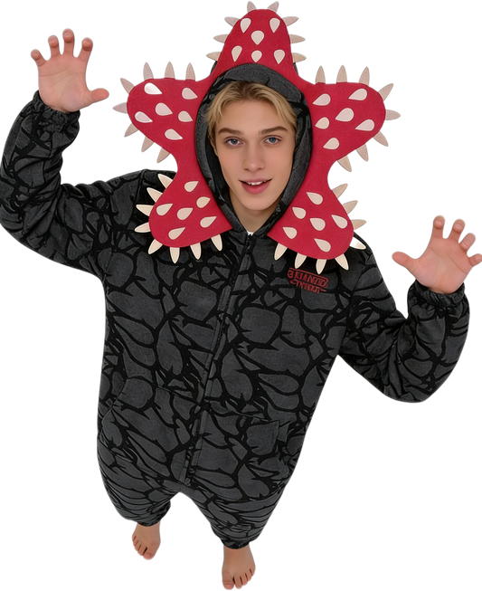 Cannibal Flower Pajamas Women Men Demogorgon Cosplay Costume Kids Boys Girl Adult Pyjamas Halloween Cosplay Onesie Sleepwear