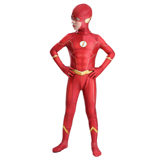 Superhero The Flash Cosplay Costume 3D Full Body Zentai Suit with Mask for Kids  Adults Halloween Carnival Party Cosplay