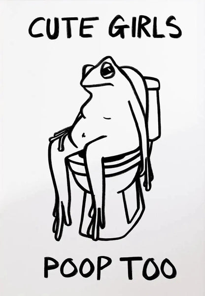 Humorous Slogan Nice Bum Cartoon Prints Family Canvas Painting Funny Toilet Bathroom Posters Alien Wall Pictures Home Room Decor