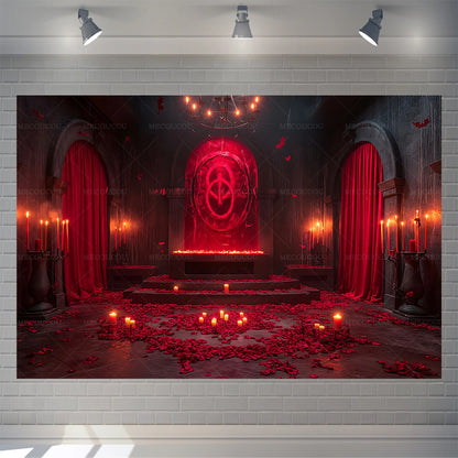 Halloween Colorful Background Spooky Castle Horror House Spooky Scary Party Decoration Supplies Photo Booth Photography Props