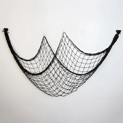 80x40 Inch Fishing Net Decor, Thick Natural Material Nautical Mesh, Wall Table Ceiling Decoration for Halloween Christmas Party