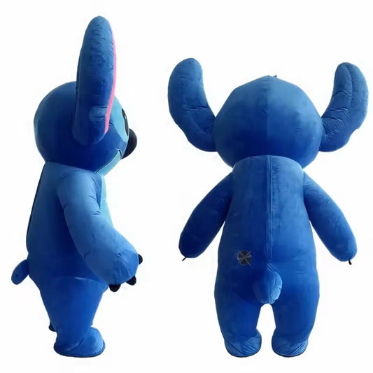 2m/2.6m Giant Blue Stit-ch Mascot Costume Inflatable Cosplay Suits Plush Polar Bear Anime Cartoon Character Costumes Teddy Bear