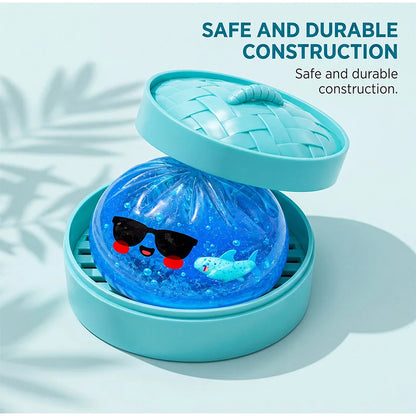 Simulation Cute Ocean Shark Bun Squishy Bun Stress Relief Toy Soft Elastic Slow Rebound Squeeze Home Desk Decor Novelty Gift