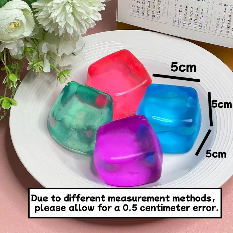 Squishy Ice cube Slow Rebound Squeeze Toys Stress Relief Sensory Fidget Toys for Adults Anti Anxiety Squishy Toys Maltose Cube