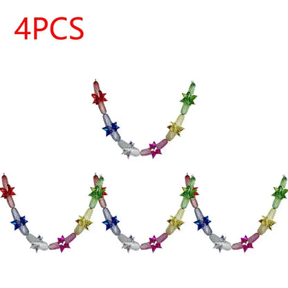 Foil Garland Christmas Garland Home Decoration Ceiling Hanging Decor Christmas Wreath Decorative Garlands Party Supplies