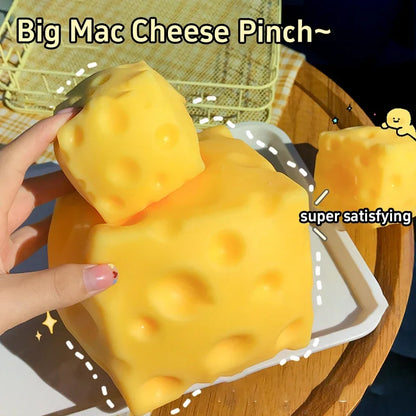 Cheese Squeeze Squishy Toy Slow Rebound Shapeable Venting Stress Relief Fidget Ball Novelty Sensory Decompression Gift Toy