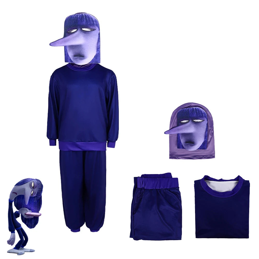 Anime Movie Inside Out Joy Cospaly Costume Disgust Sadness Envy Cos Outfits For Adult Kids Halloween Stage Performance Costume
