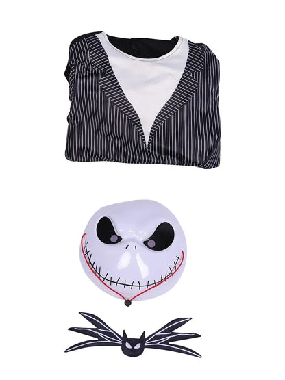 Jack Skellington cosplay Costume The Nightmare Before Christmas Jack Skellington Cosplay Child Bodysuit Suit Halloween Clothes