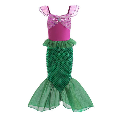 Girls Elsa Anna Dress Children Princess Carnival Dress Kids Jasmine Rapunzel Pageant Flower Disguise Birthday Cosplay Costume