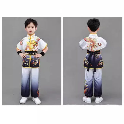 Men Women Children Tai Chi Costumes Boy Martial Arts Set Perform Girl Suit Kids Chinese Wushu Sets Kung Fu Uniform Baby Clothes