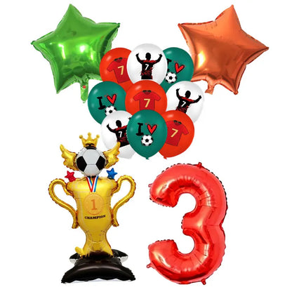 Soccer Birthday Party Supplies Football Theme  Birthday Party Decoration Cotillon Birthday CR7 Soccer Plate Cups Balloons Supply