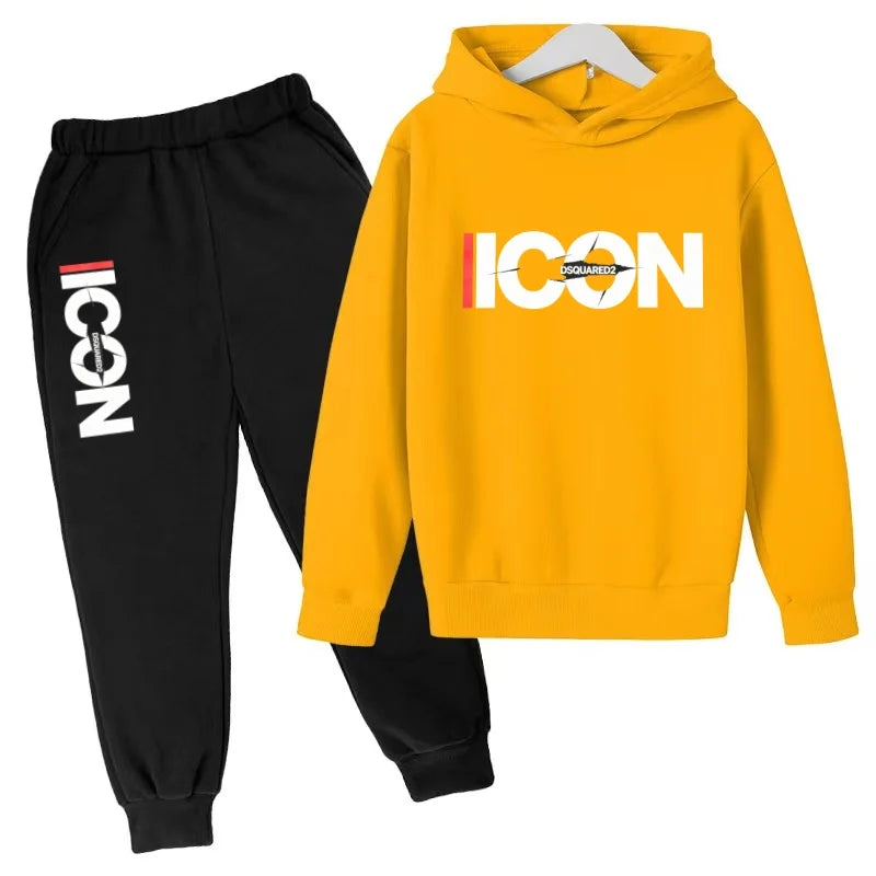2026 Children's Hooded Sweatshirt with Letters - 3-13 Years Old Coat+Jumpsuit + Pants - Brand Set - Boys' and Girls' Children's