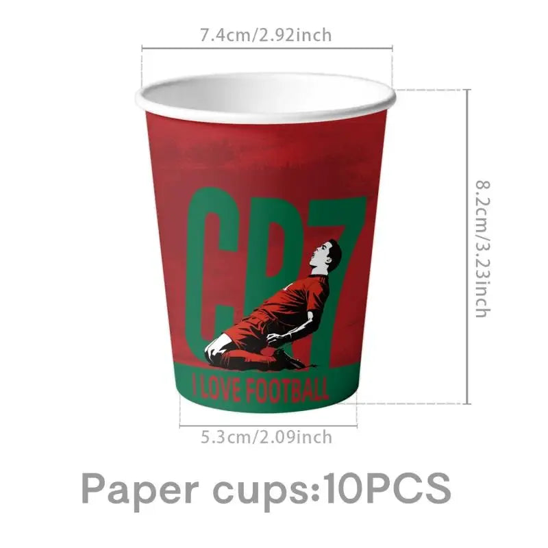 Soccer Birthday Party Supplies Football Theme  Birthday Party Decoration Cotillon Birthday CR7 Soccer Plate Cups Balloons Supply