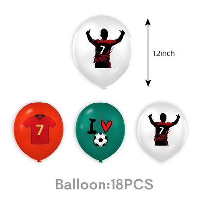 Soccer Birthday Party Supplies Football Theme  Birthday Party Decoration Cotillon Birthday CR7 Soccer Plate Cups Balloons Supply