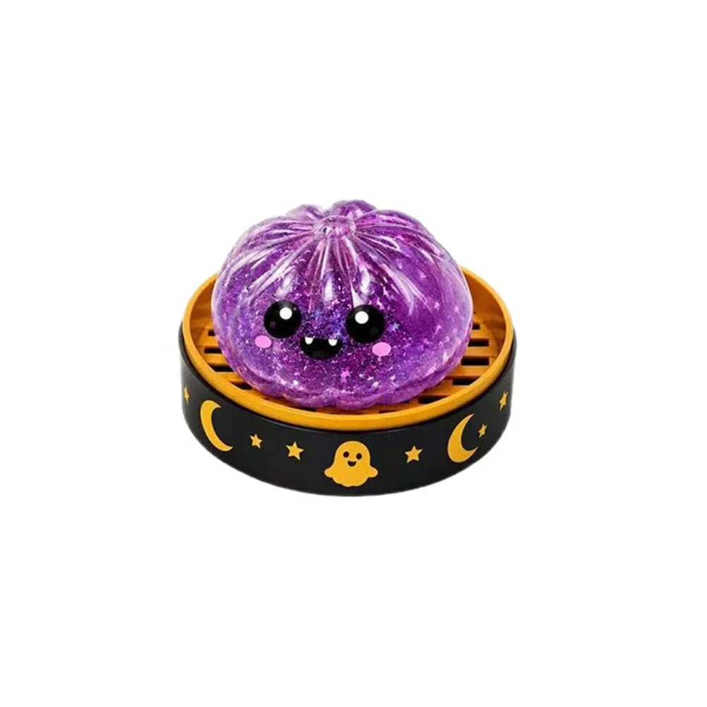 Children Halloween Squeeze Fidget Toys Pumpkin Blow Bubbles Stress Relief Anti-stress Toys for Kids Adult Christmas Gifts